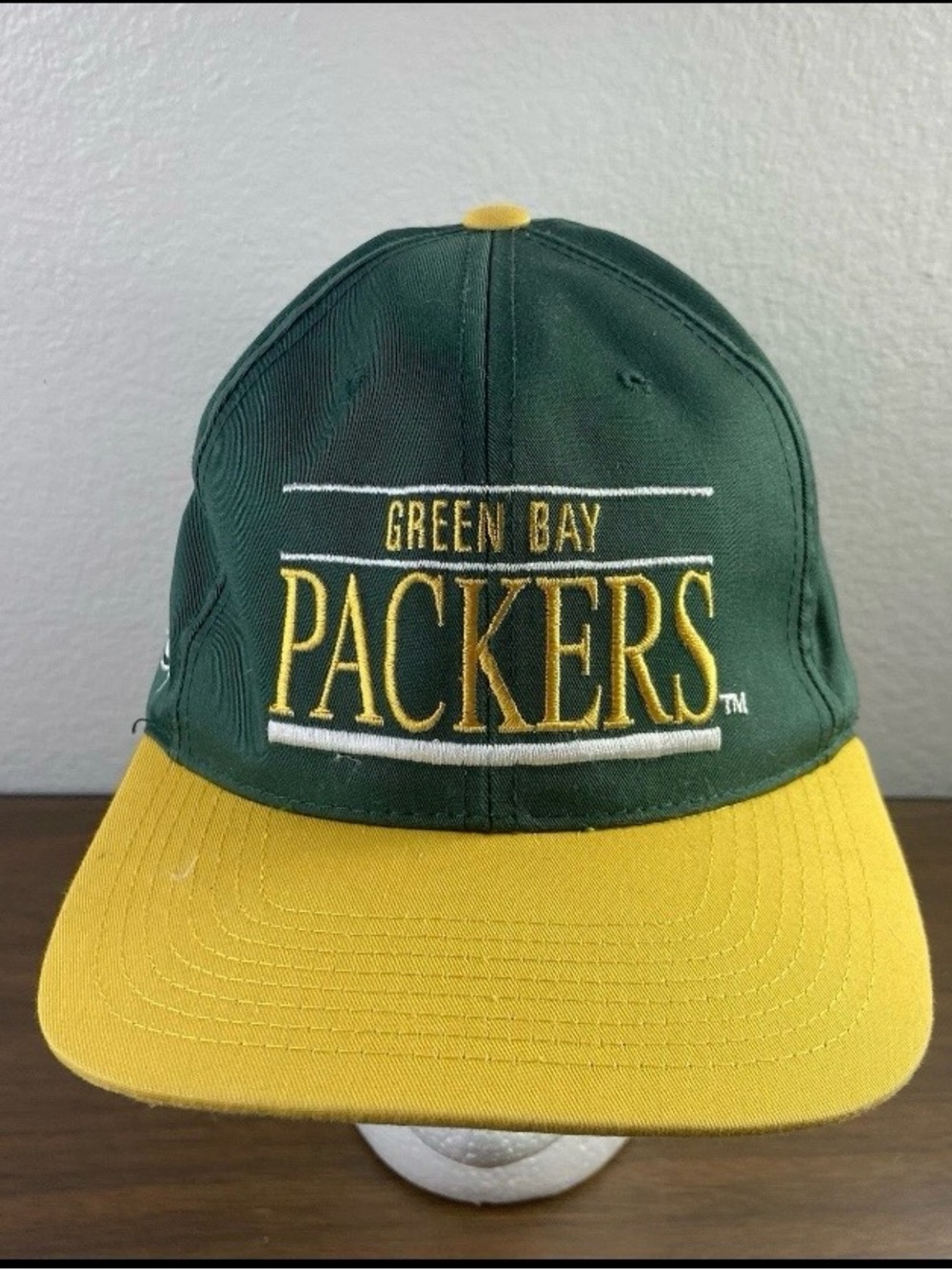 Vintage NFL Green Bay Packers Green and Gold Embroidered Cap